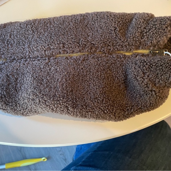 Brand NWT gray fuzzy dog vest - Picture 1 of 3